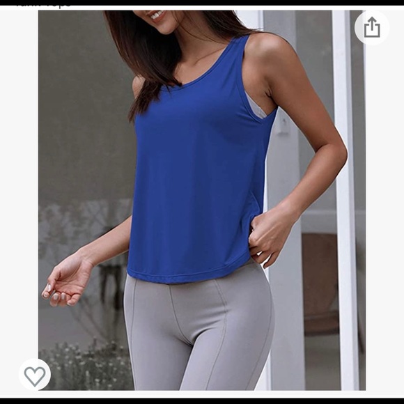 Oyanus Open Back Athletic Tank Tops - Picture 3 of 4